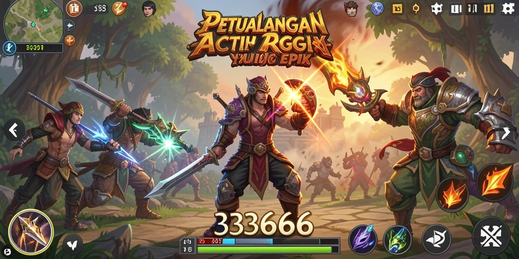 Menampilkan pertarungan seru dalam dunia fantasi ARPG.
