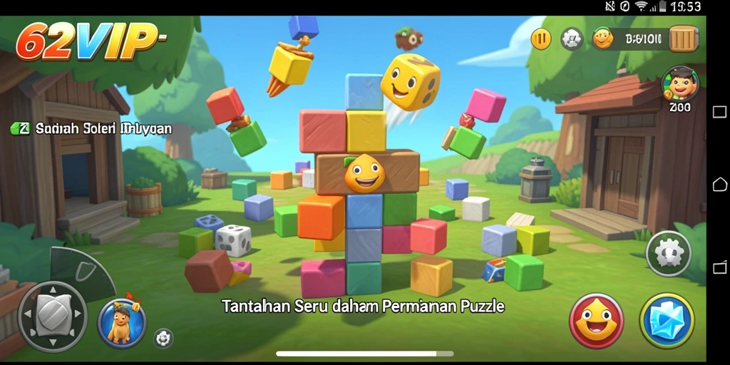 Tangkapan layar gameplay <strong>62VIP</strong> menampilkan berbagai tantangan puzzle yang menarik.