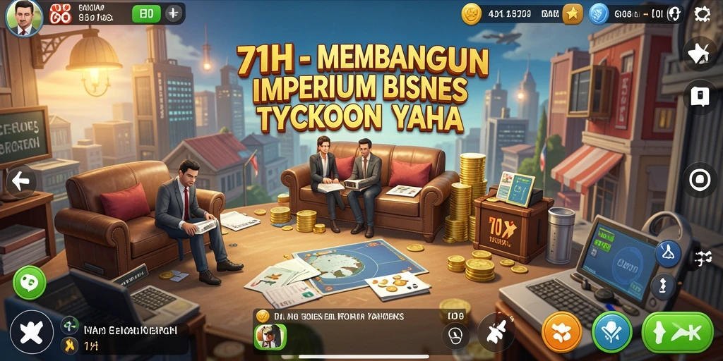 Gameplay dinamis di 71H menampilkan pengelolaan bisnis dengan strategi.