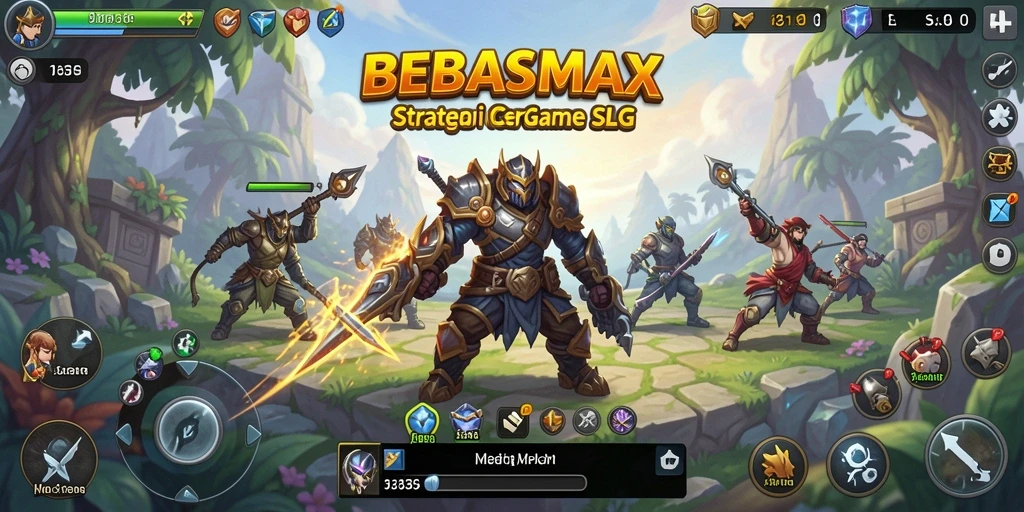 Screenshot gameplay BEBASMAX menampilkan strategi pertempuran yang memukau.