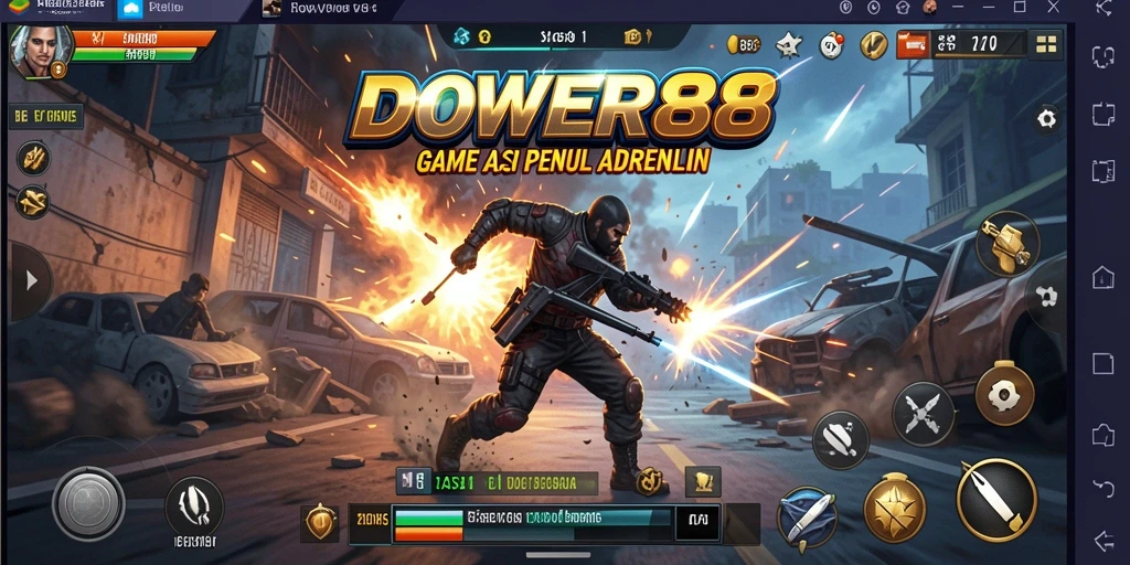 Screenshot permainan DOWER88 menampilkan aksi seru dan dinamis.