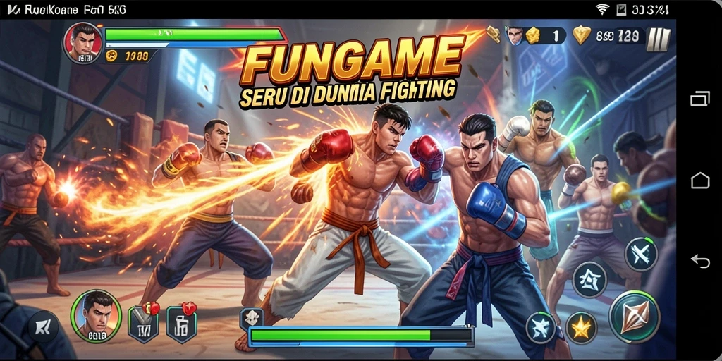 Gameplay seru dalam pertarungan FUNGAME.