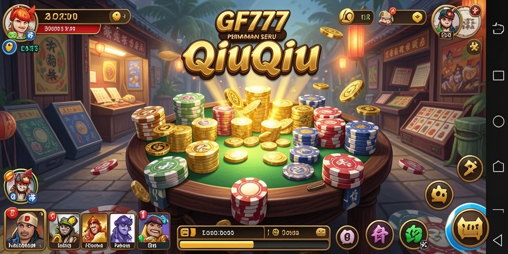 Tampilan gameplay seru dalam permainan QiuQiu GF777.