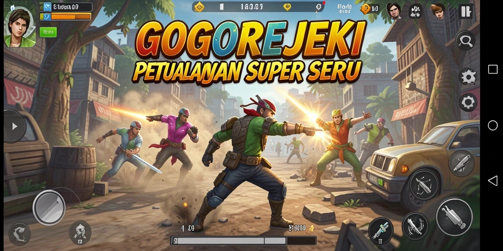 Screenshot menampilkan aksi mendebarkan di GOGOREJEKI.