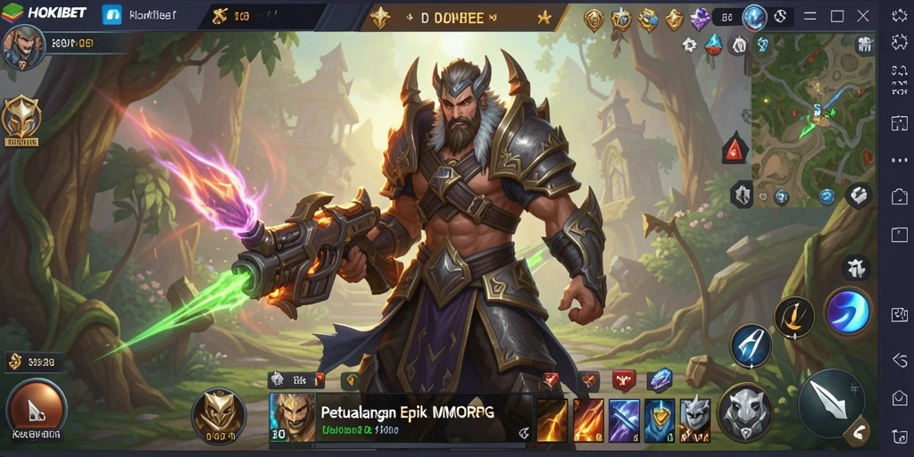Tangkapan layar HOKIBET menampilkan aksi pertempuran seru antar karakter dalam gameplay MMORPG.