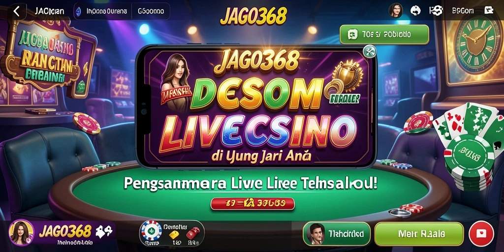 Screenshot gameplay JAGO368 menunjukkan suasana kasino langsung yang menarik.