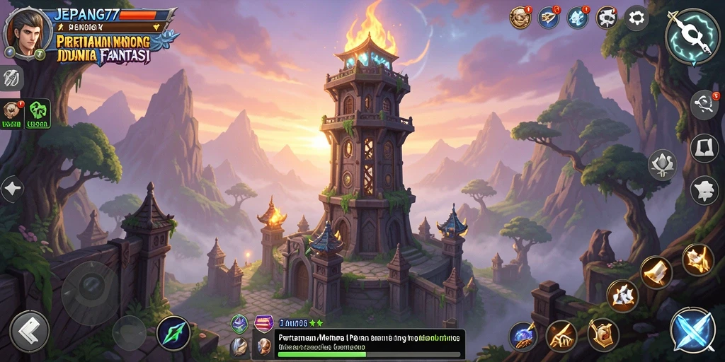 Gameplay menara pertahanan yang intens dan strategis dari JEPANG77.