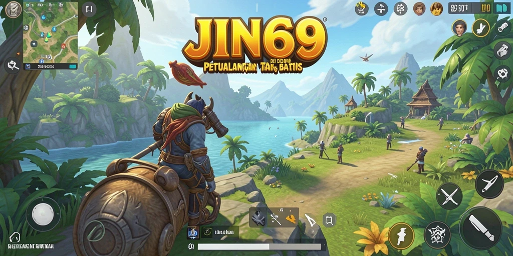 Screenshot JIN69 menunjukkan petualangan di dunia terbuka yang luas.