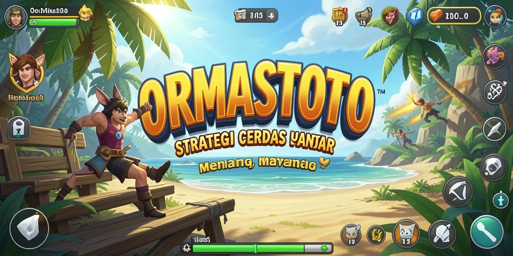 Tampilan gameplay ORMASTOTO dengan elemen strategi yang mendebarkan.