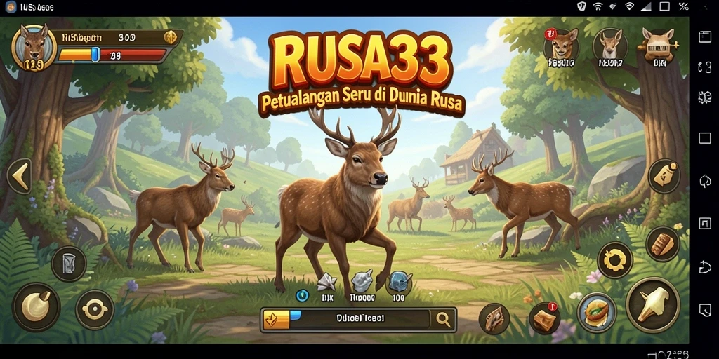 Screenshot gameplay RUSA33 menunjukkan eksplorasi dunia petualangan yang menawan.