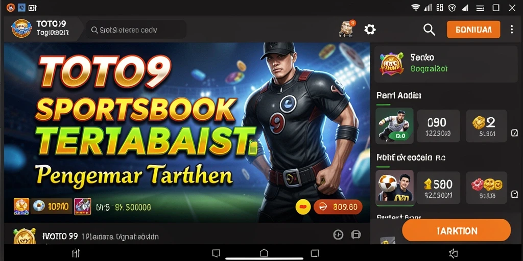 Tampilan gameplay TOTO9 yang menarik dan interaktif dalam Sportsbook.